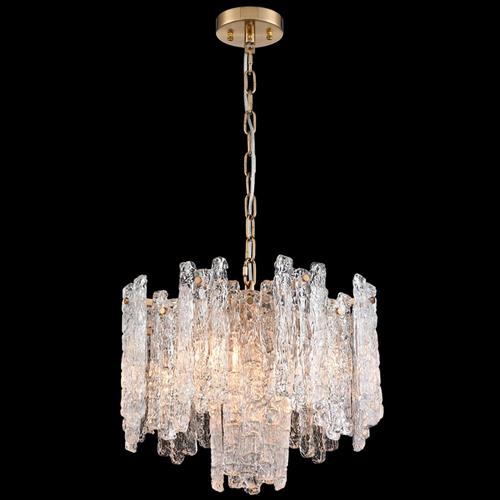 Icicle Aged Brass 5 Light Pendant FL2454-5