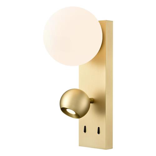 Iris Satin Brass LED Wall Fitting WB426