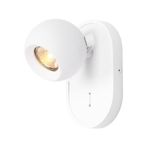 Lens Matt White Single Wall Spotlight SPOT9121