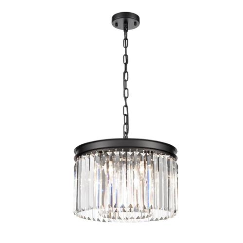 Perdita Matt Black Crystal Ceiling Pendant FL2413-5