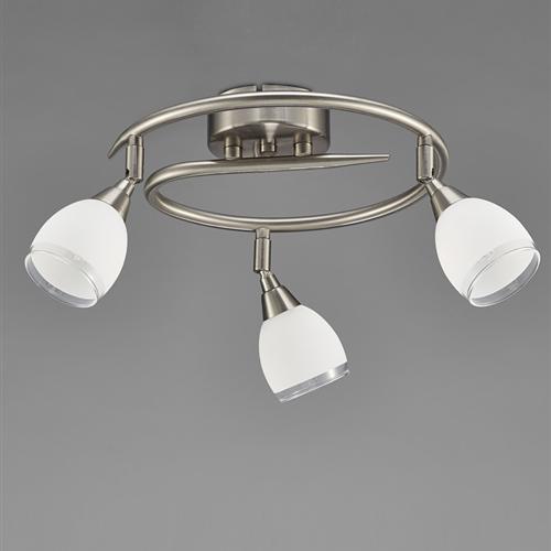 Lutina Satin Nickel Triple Ceiling Light SPOT8973