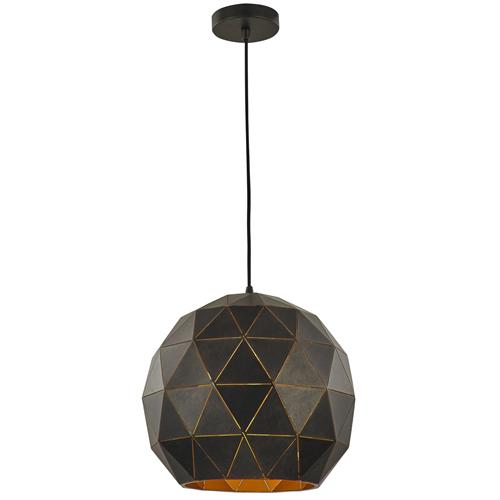 Tangent Large Black and Brushed Gold Ceiling Pendant PCH155