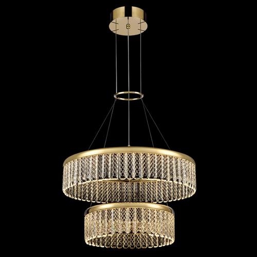 Victoria Gold And Crystal LED Tiered Ceiling Pendant PCH452