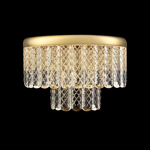 Victoria Gold And Crystal LED Tiered Wall Light WB414