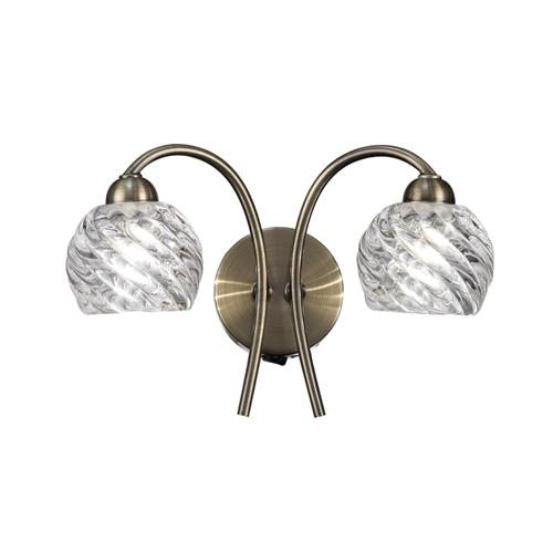 Vortex Bronze Switched Double Wall Light FL2358/2