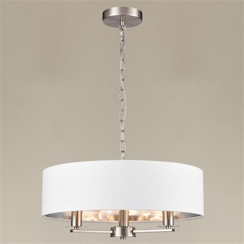 Windsor Satin Nickel 3 Light Pendant FL2492-3