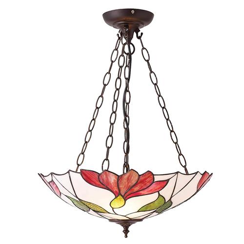 Botanica 3 Light Inverted Tiffany Pendant 70946