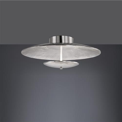 Rennes Nickel Semi Flush Led Cct Ceiling Light 20113 The