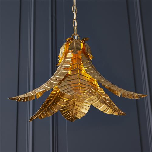 Distressed Gold Single Pendant Alsobia-P