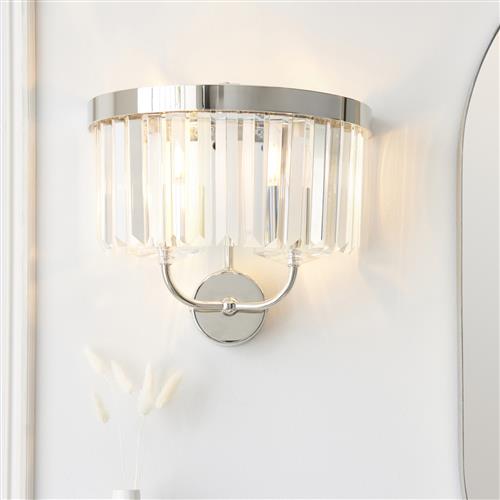 Gracie Double Bright Nickel Wall Light 8960-56