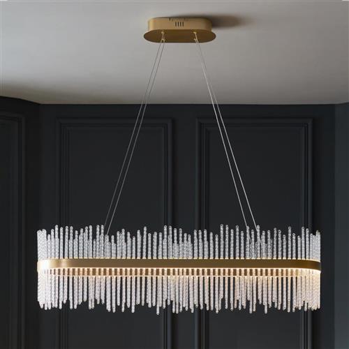 Linear Brush Gold Plate Ceiling Pendant Arlo-PB70