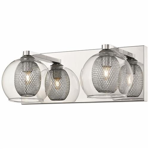 Canonbury Chrome/Mesh Double Wall Light CANO032CH2WAL