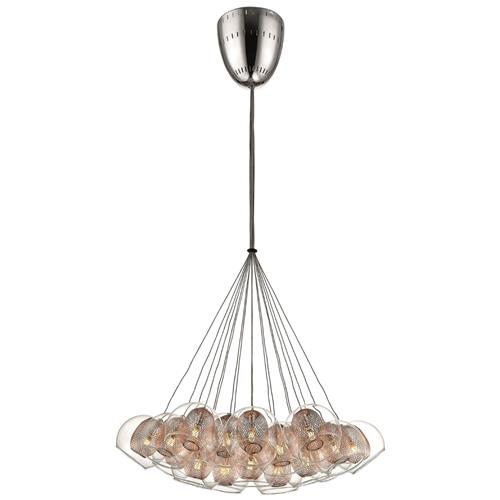 Belinda Chrome Copper Mesh Nineteen Light Ceiling Pendant 060cp19d