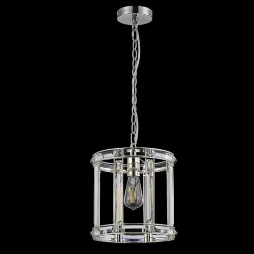 Baltimore Polished Nickel And Clear Single Pendant LT32258