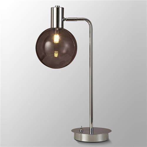 Charleston Polished Chrome And Smoked Glass Table Lamp LT31200