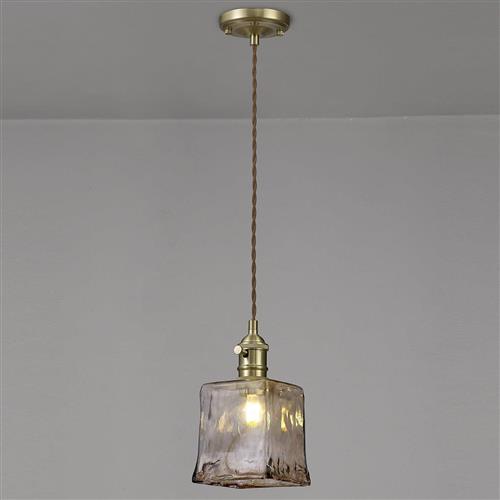 Gresham Brass And Pale Gold 1 Light Pendant LT32214