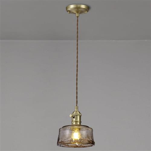 Gresham Brass And Pale Gold Rounded Pendant LT32211