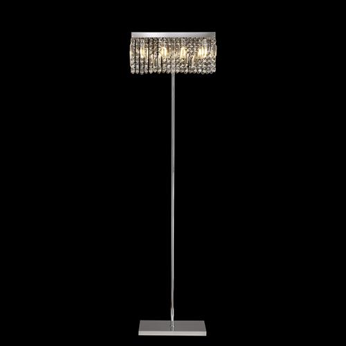 Lowell Polished Chrome And Crystal Floor Lamp LT31652