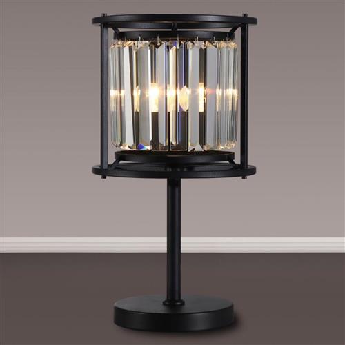 Mckinney Satin Black And Clear Table Lamp LT31940