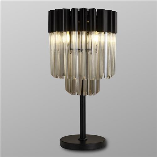 Moreno Matt Black And Cognac 3 Light Table Lamp LT31791