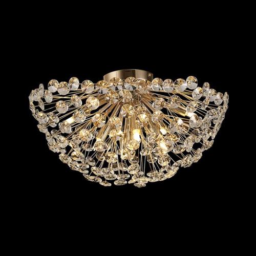 Ohio French Gold And Crystal 11 Light Flush Fitting LT32244
