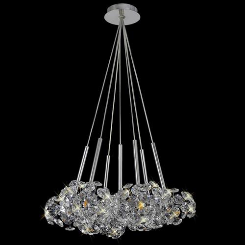 Ohio Polished Chrome And Crystal 7 Light Pendant LT32747