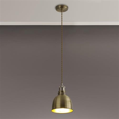 Tucson Small Antique Brass And Satin Nickel Pendant LT31425