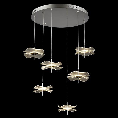 Warren Polished Chrome LED Ceiling Cluster Pendant LT30306