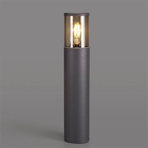 Eugene Small Smoked Shade Outdoor Post LT30640