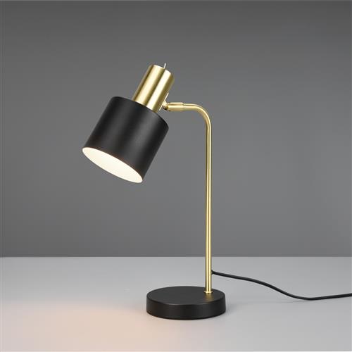 Adam Black And Gold Adjustable Head Table Lamp R51041080