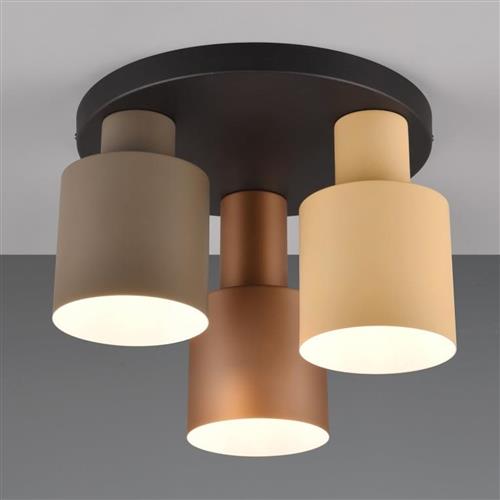 Agudo 3 Light Multi-Colour Flush Ceiling Fitting 619430317