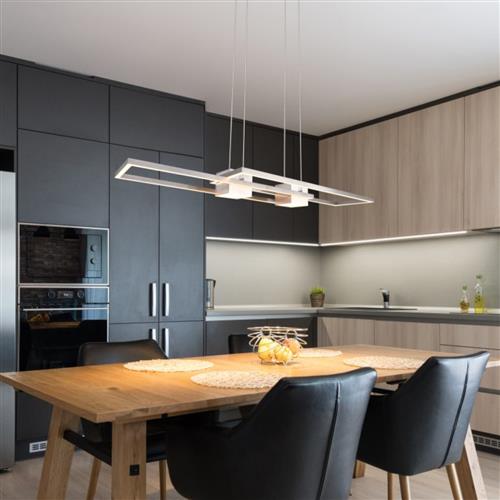 Albany LED Dimmable Matt Nickel Ceiling Pendant 347710407