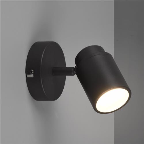 Angelo IP44 matt black Bathroom Ceiling Or Wall Spotlight 880400132