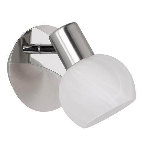 Antibes Matt Nickel and Alabaster Wall Light R80171007