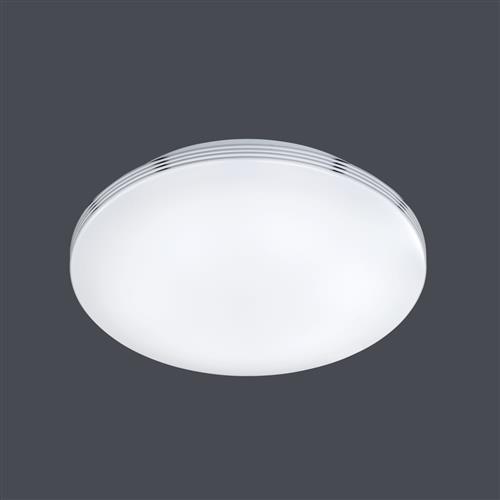 Apart IP44 410mm LED White & Chrome Bathroom Flush Fitting 659412406