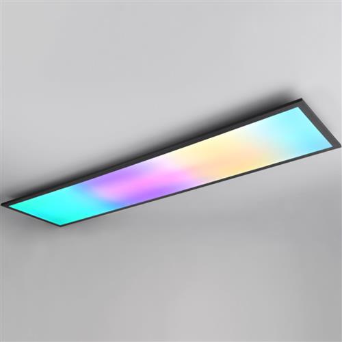 Beta Flush Black And White LED RGB Large Rectangular Ceiling Fitting R67661232