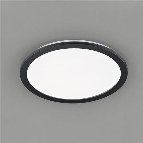 Camilla Round IP44 LED Black & White Bathroom Ceiling Flush Fitting 689214032