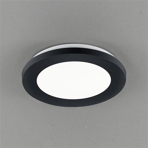 Camillus Matt Black IP44 LED Small Circular Ceiling Fitting R62921032