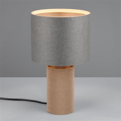 Canio 285mm Height Grey and Brown Table Lamp 568100111