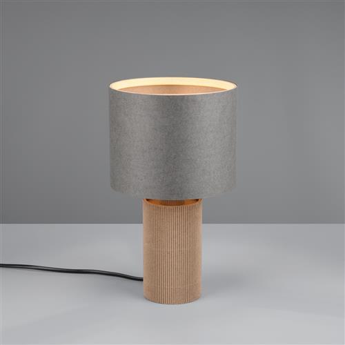 Canio 285mm Height Grey and Brown Table Lamp 568100111