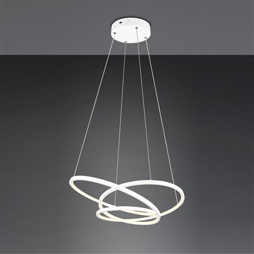 Darvin 640mm Dimmable LED Matt White Ceiling Pendant 349110131