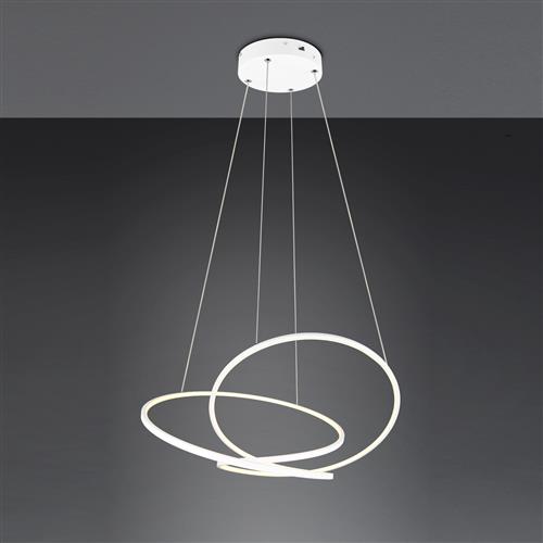 Darvin 840mm Dimmable LED Matt White Ceiling Pendant 349119131