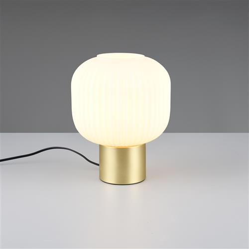 Diva Matt Brass And White Table Lamp 519800108