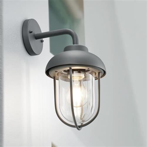 Duero IP44 Anthracite Outdoor Wall Light 202760142