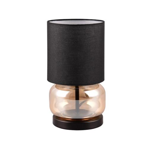 Elio Black And Amber Table Lamp Complete 517800113