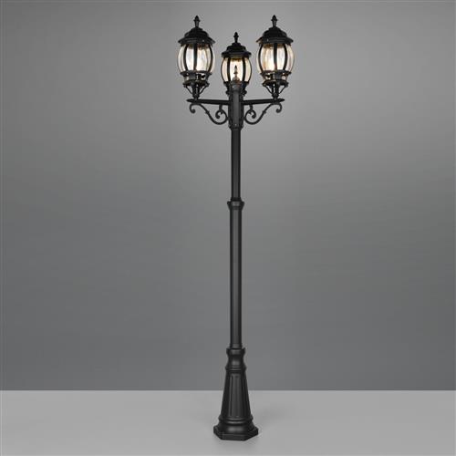 Elvo IP44 2400mm Matt Black Outdoor Post Lamp 406960332