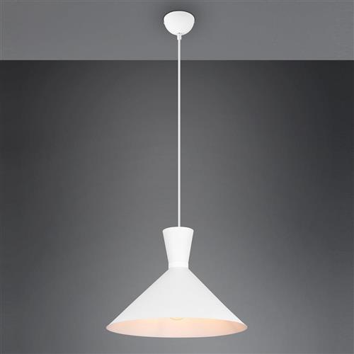 Enzo Large Matt White Single Pendant Fitting R30781931