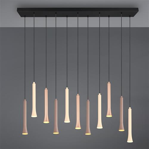 Fiato 11 Light Black And Multicoloured LED Ceiling Pendant 352011117