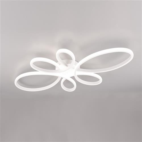 Fly Large White LED Semi-Flush Ceiling Fitting 645619131