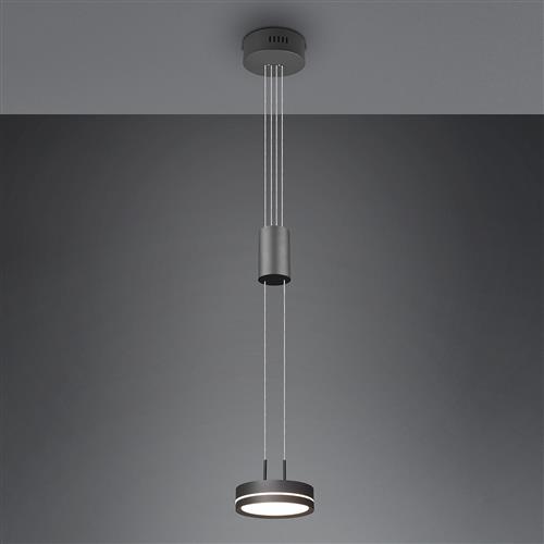 Franklin Anthracite Single Rise & Fall LED Pendant 326510142